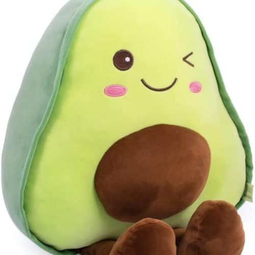 Avocado plush toy and pillow, cute fruit design suitable for children, boys, girls, and holiday gifts
