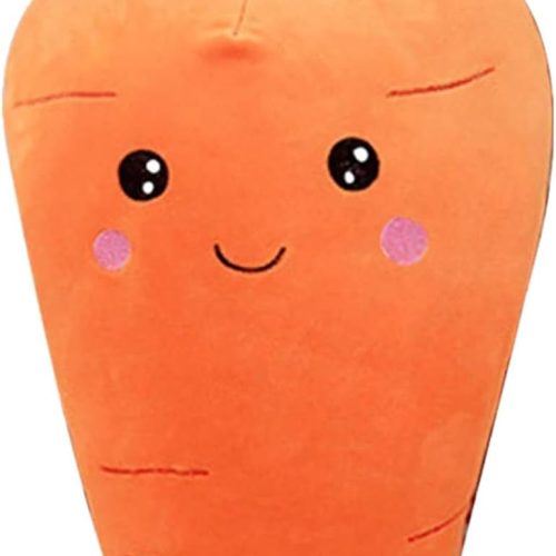 Cartoon carrot plush toy, cute carrot-shaped throw pillow and stuffed toy, soft doll for boys and girls