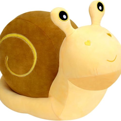 Snail-shaped plush body pillow and toy, cute soft decorative plush suitable as gift or room decor for adults and children