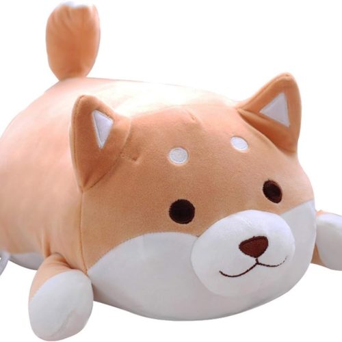 Shiba Inu plush pillow, soft cute stuffed toy, perfect gift for Valentine's Day, Christmas, or birthdays, suitable for beds, sofas, or chairs
