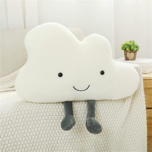Cute cloud-shaped home plush pillow, doubles as car headrest or decorative cushion