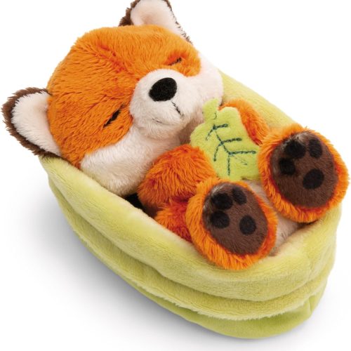 Cuddly fox toy with soft plush material, perfect for cuddling and playing, suitable for children and adults.