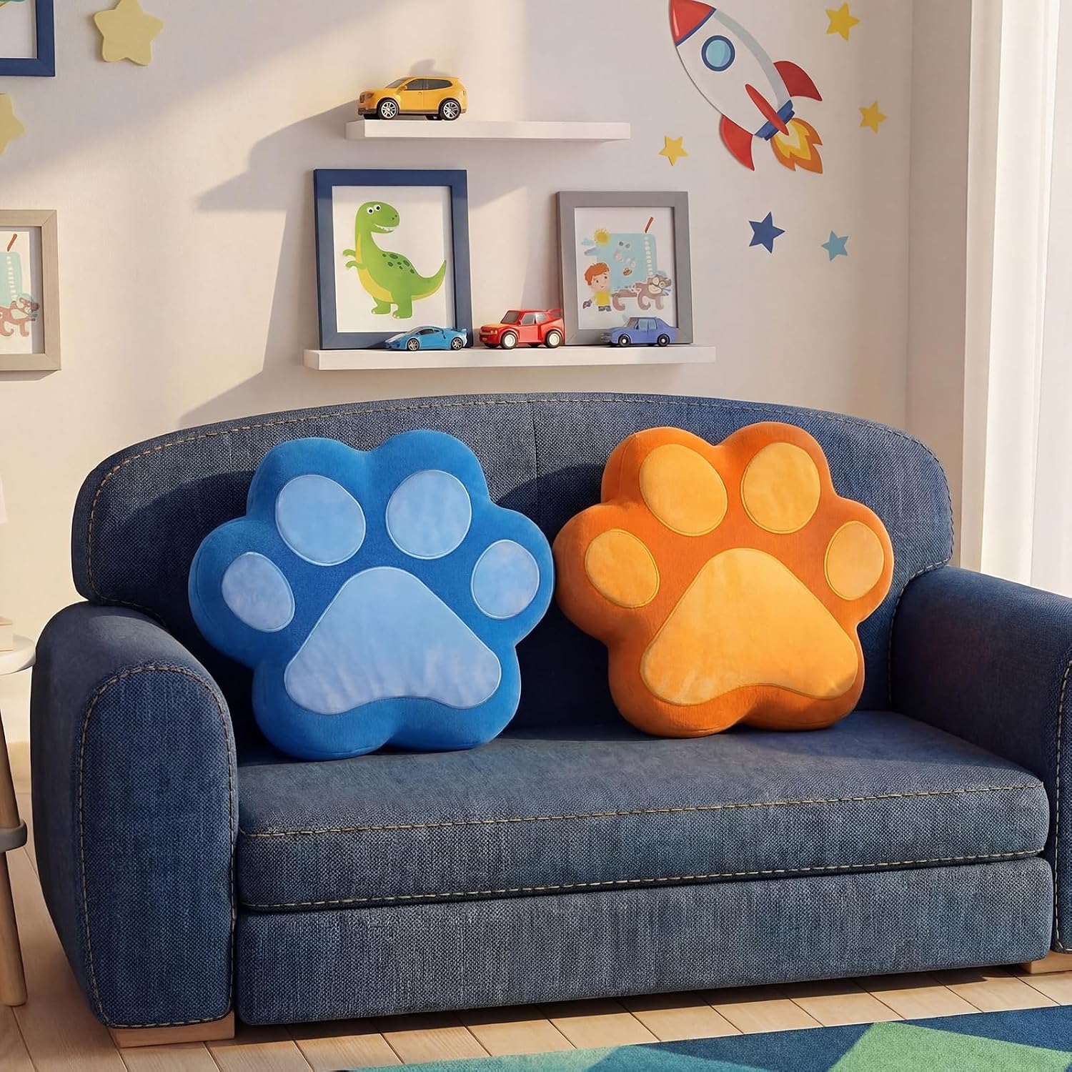 Plush throw pillows 2-piece set, cute and soft stuffed pillows for home, bed, and sofa decor or party gifts